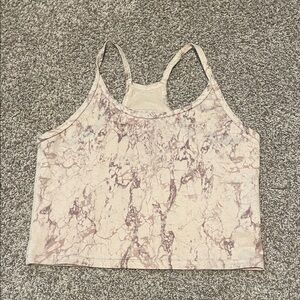 Fleo Marble Print Crop Tank - M